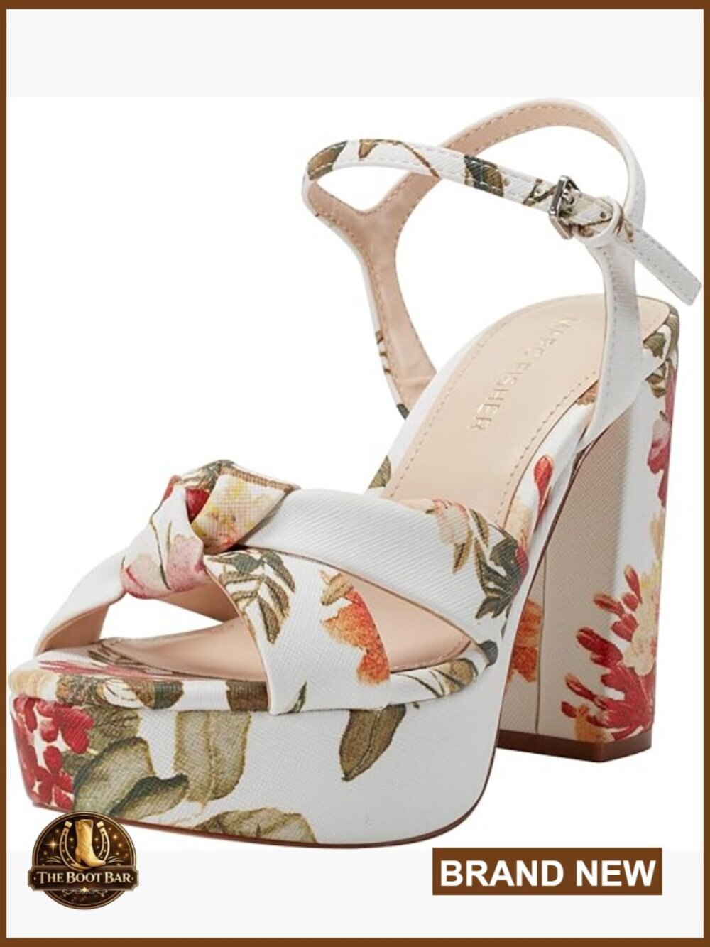 Women's Platform Sandals with Adjustable Ankle Strap, Block Heel